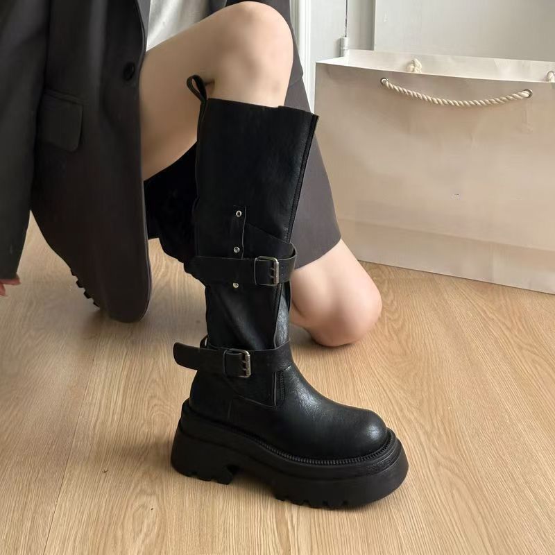 Women Fashion Show - 2026 Neue Vintage Damen-Kniehohe Stiefel mit