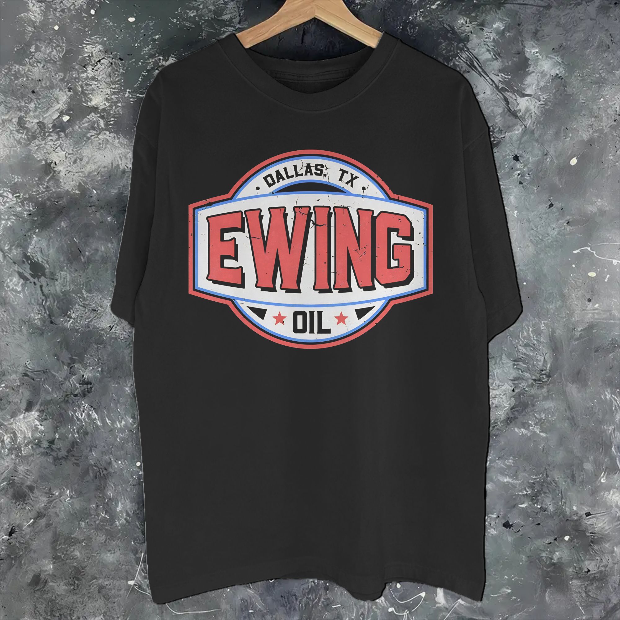Women'S Fashion Of The 70S - Männer Frauen Grafikdruck Ewing Oil Co.