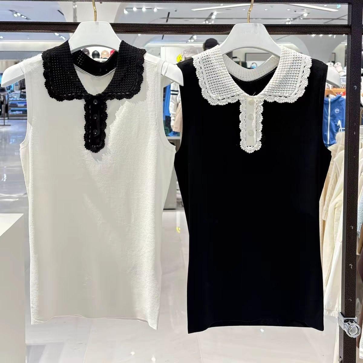 Women'S Fashion Vest Tops - Damen Golfweste mit Reverskragen 2026 Frühling