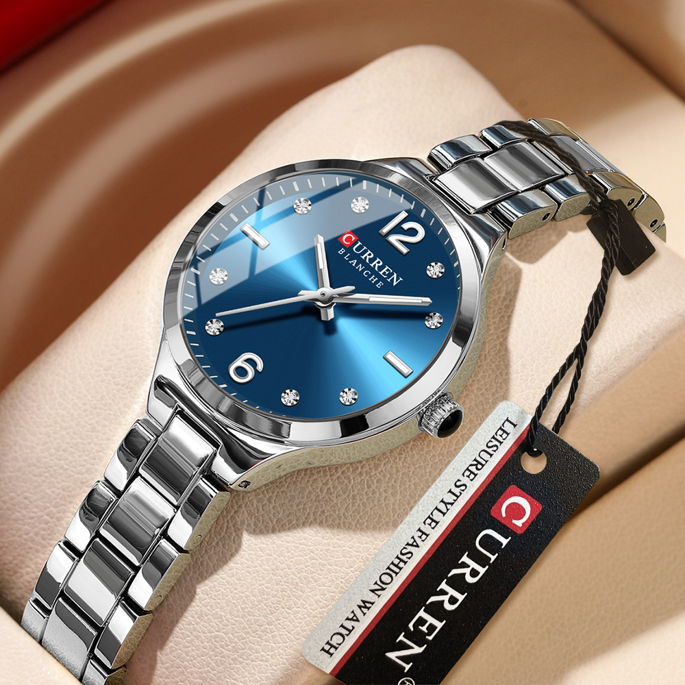 Women'S Fashion Digital Watch - CURREN Frauen Elegante Uhr Edelstahl Casual