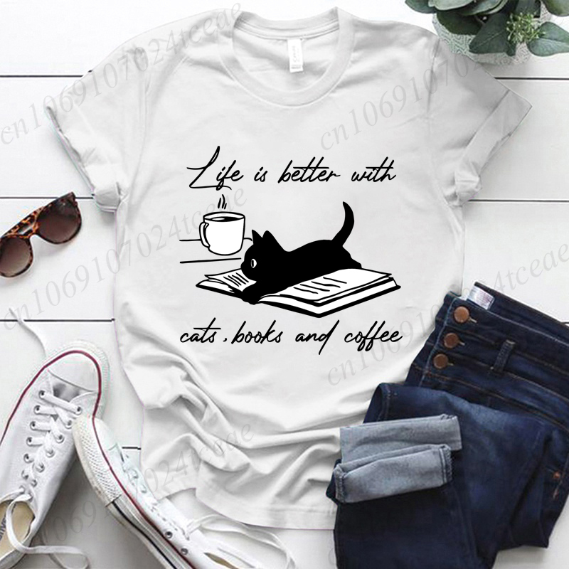 Women Fashion Quotes - Das Leben ist besser mit Katzen,