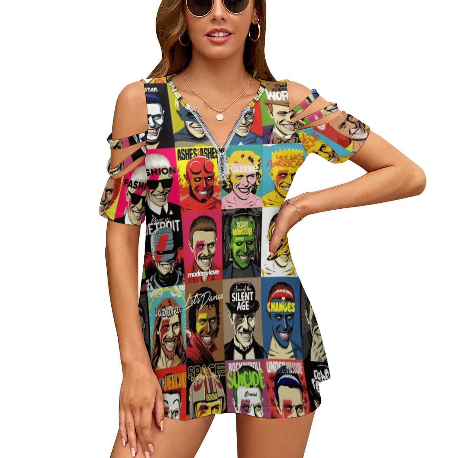 Women'S Fashion Of The 70S - All The Changes Damen-T-Shirt, Sommermode, bedruckt,