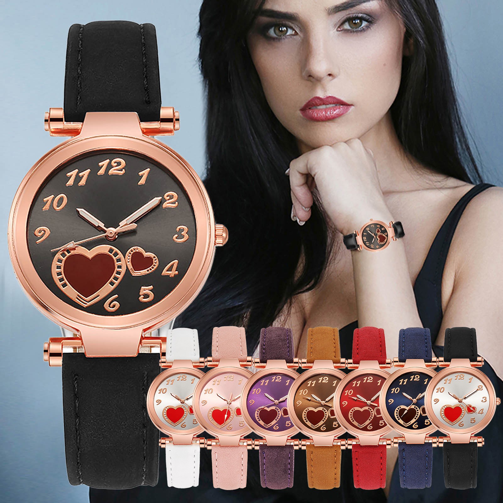Women'S Fashion Digital Watch - Vintage Uhr für Frauen Lederband Armbanduhr