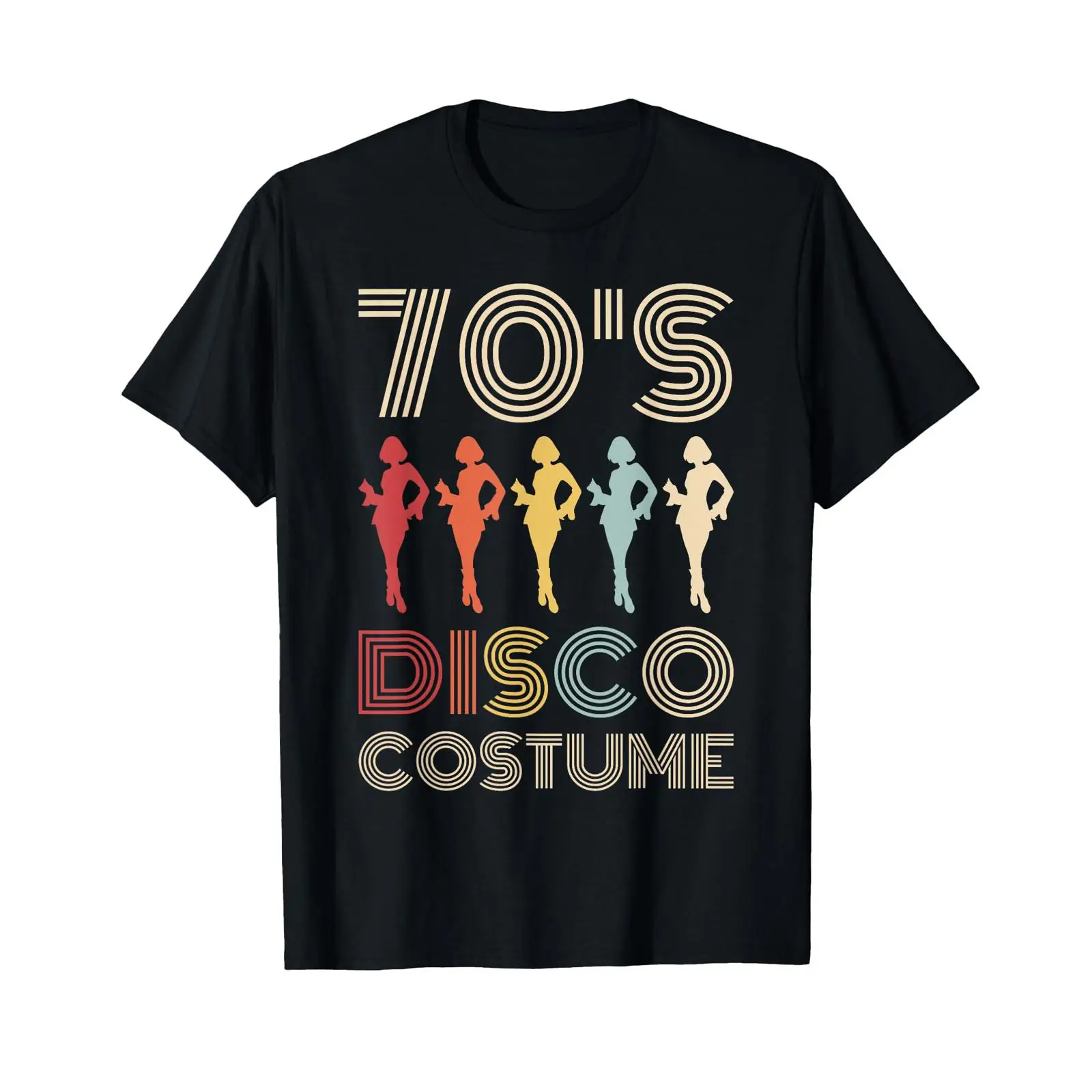Women'S Fashion Of The 70S - 70er-Jahre-Disco-Kostüm, 70er-Stile, 1970er-Jahre-Themenparty-Outfits für Damen, T-Shirt,