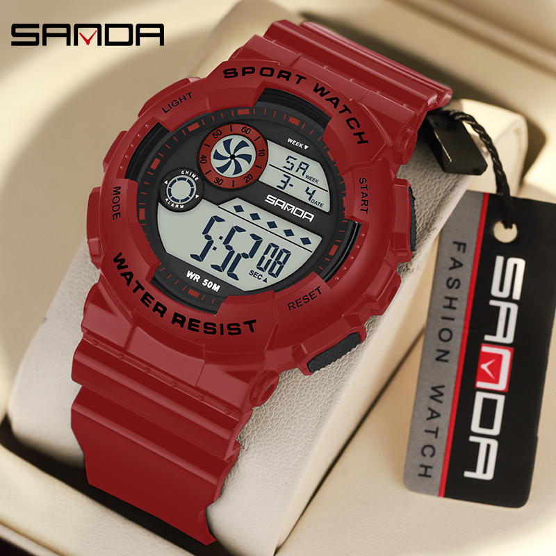 Women'S Fashion Digital Watch - SANDA G-Stil Mode Damen Sportuhren Wecker