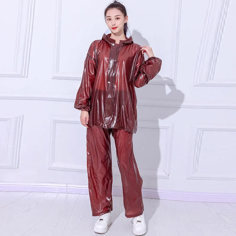 Mode Transparent Zwei-stück Re – Women'S Fashion Raincoat Bewertung und Preis