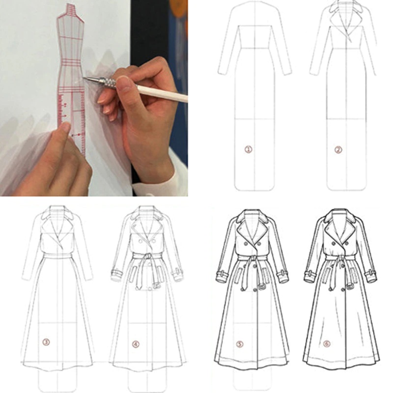 1 Set Mode-Zeichenlineal für F – Women Fashion Figure Template Bewertung und Preis
