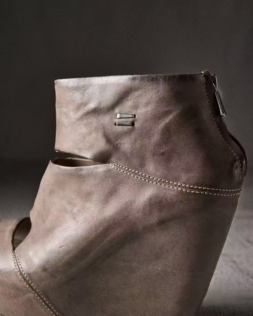 Sommer Neue Damen Vintage Grau – Women'S Fashion Leather Boots Bewertung und Preis