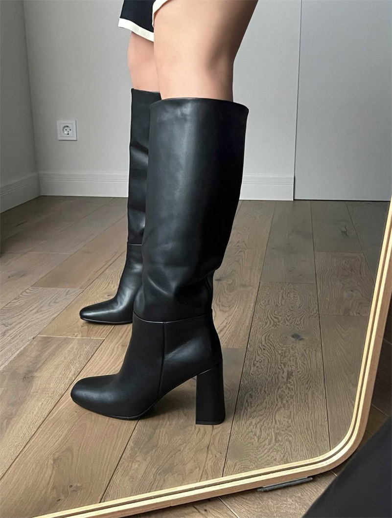 Meotina Frauen Echtes Leder Kn – Women'S Fashion Leather Boots Bewertung und Preis