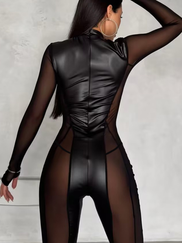 Modischer Netzstoff-Jumpsuit m – Women Fashion Outfits Bewertung und Preis