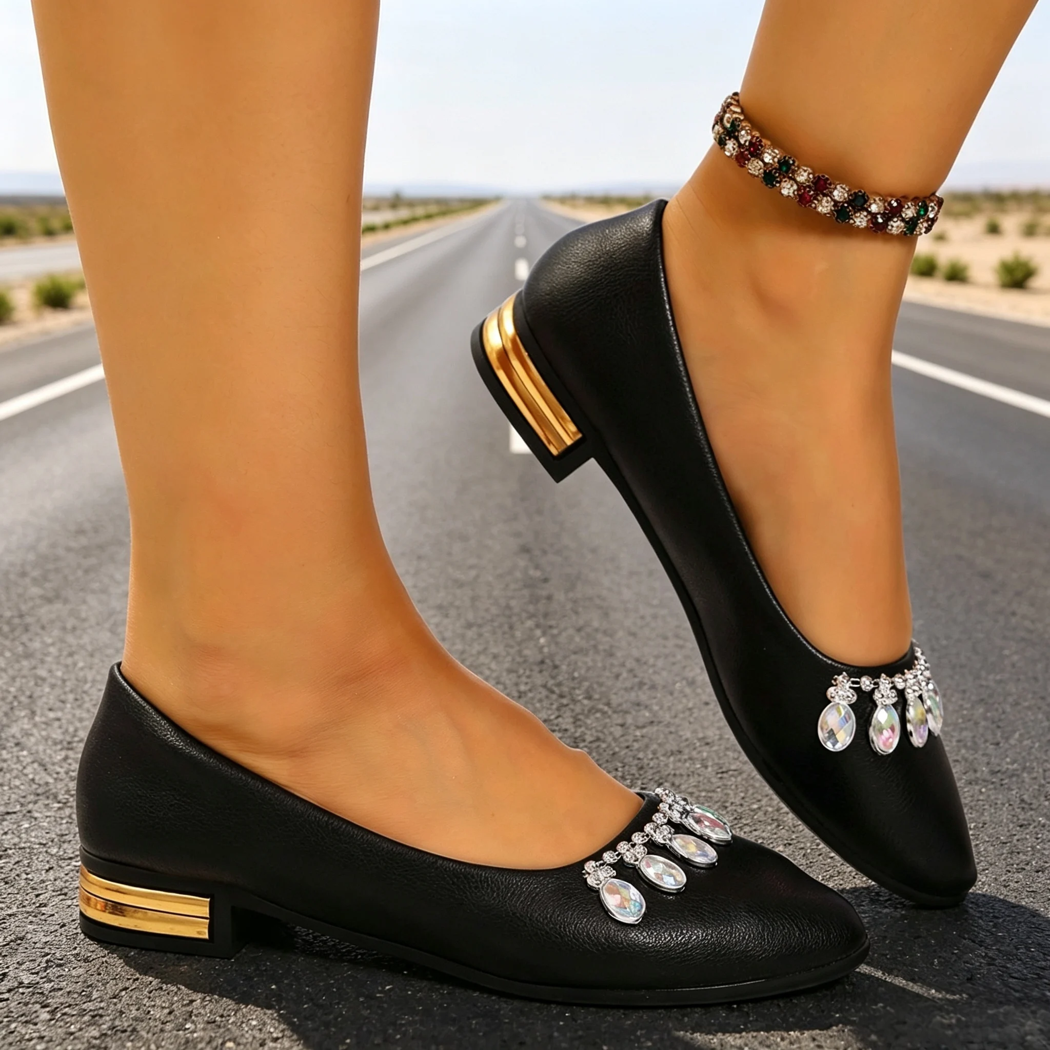 Damen Flache Schuhe mit Spitze – Women Fashion Show Bewertung und Preis