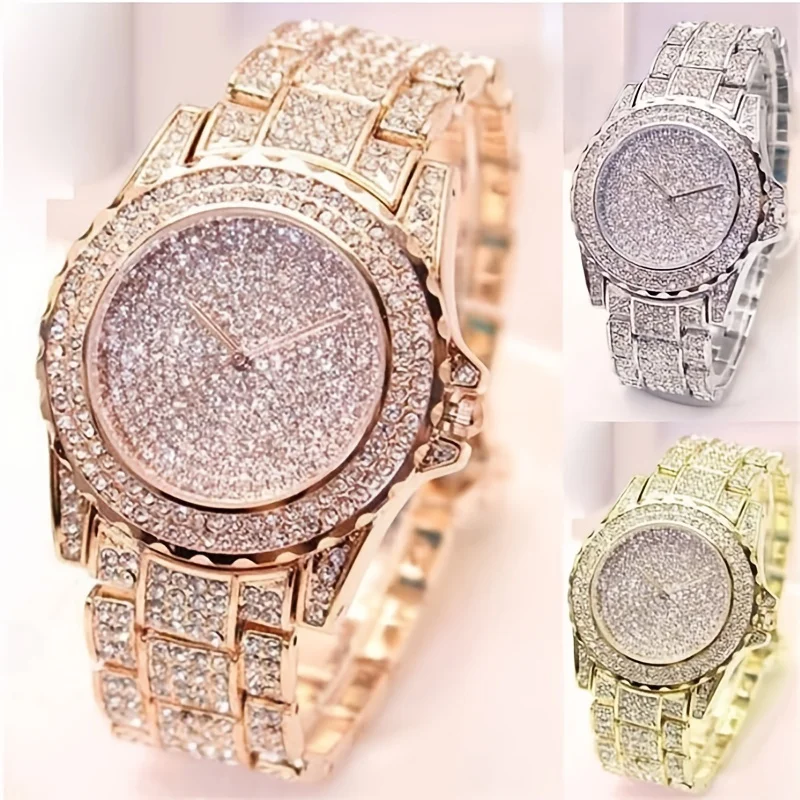 Mode Kristall Voller Stahl Fra – Women'S Fashion Digital Watch Bewertung und Preis