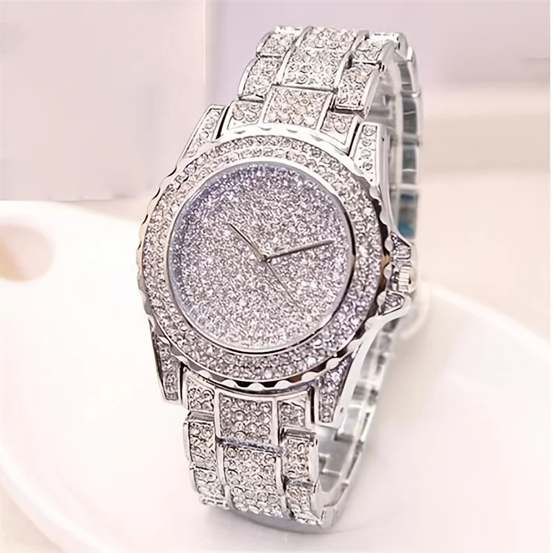 Mode Kristall Voller Stahl Fra – Women'S Fashion Digital Watch Bewertung und Preis