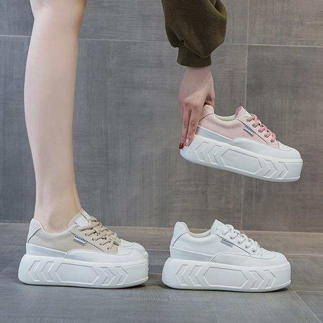 8 cm Mikrofaser Leder Frühling – Sneakers Fashion Women Bewertung und Preis